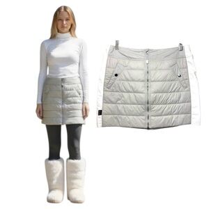 Ohsho Insulated Quilted Skirt Sz L Tan White Outdoor Sports Ski Winter Hiking